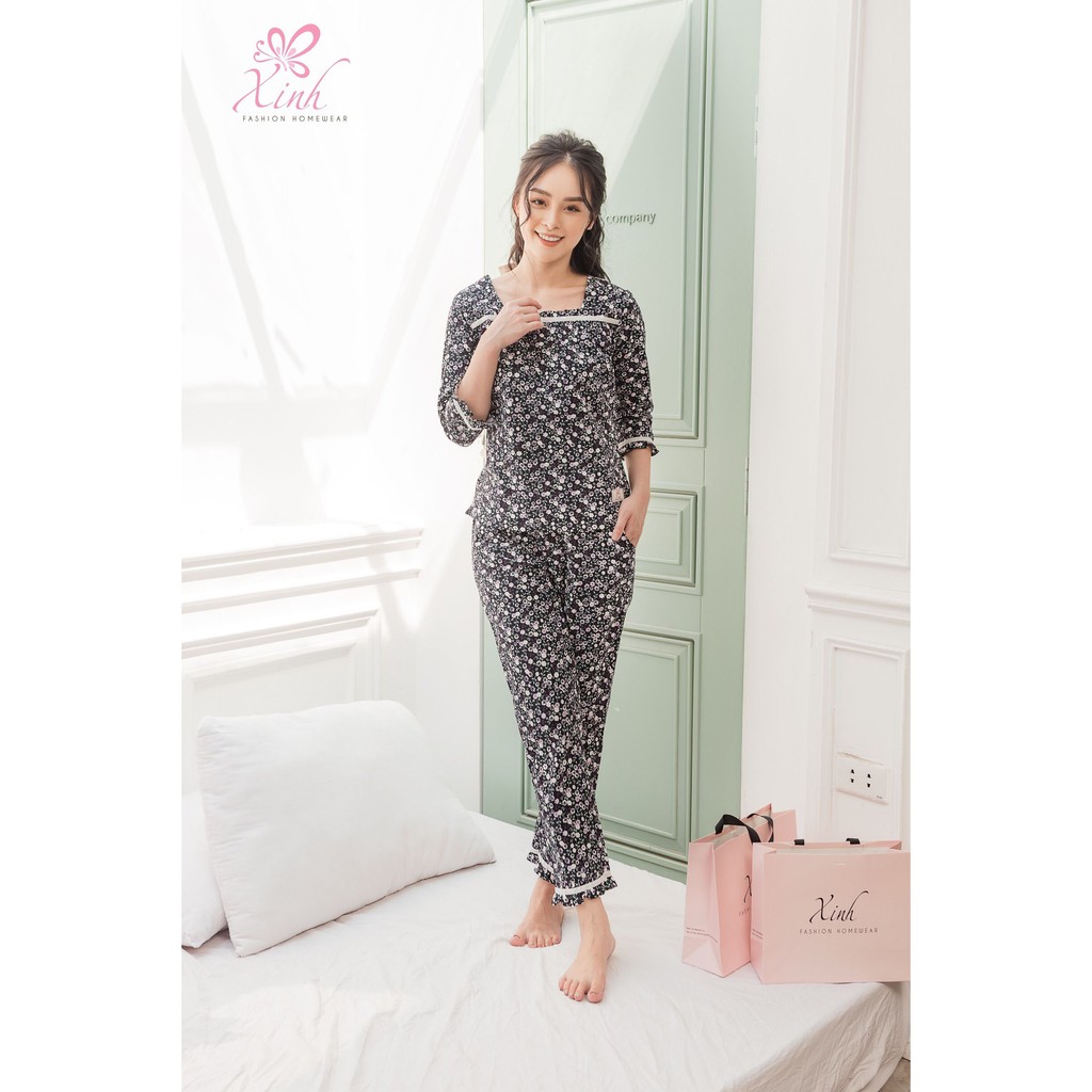 Bộ thô quần dài tay dài 2019 - TP009068 - Hãng Xinh fashion home wear