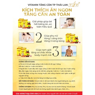 Vitamin Tăng Cân TP  Thái Lan [ hàng chính hãng]