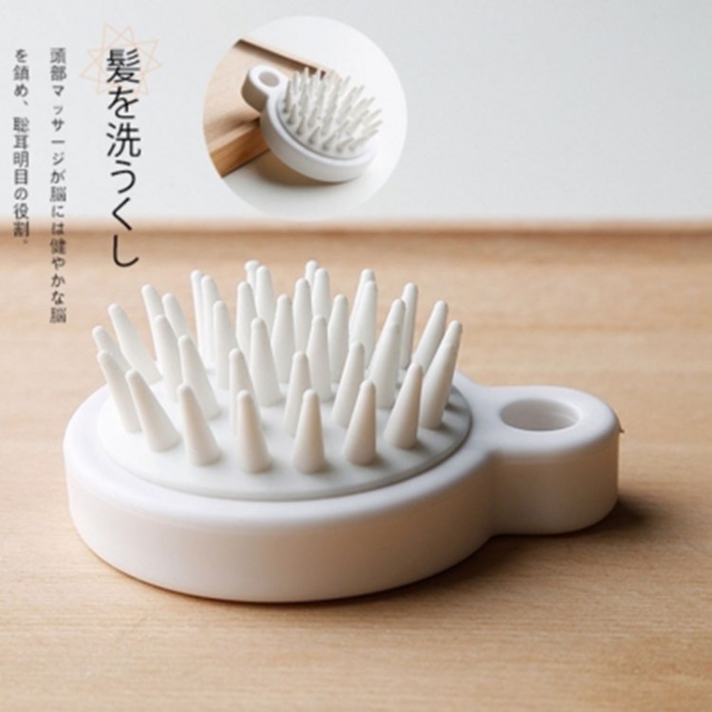 Lược Gội Đầu Muji Xuất Nhật Silicon Massage Đầu Giảm Stress Rụng tóc Kích Thích Mọc Tóc VECOM