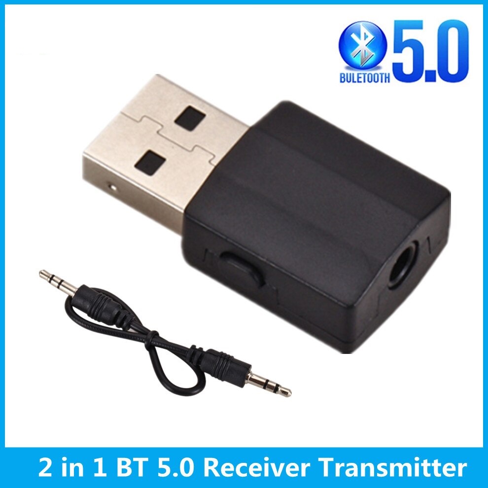USB Thiết bị thu / phát kết nối tín hiệu Bluetooth 5.0 AUX RCA USB 3.5mm 2 trong 1