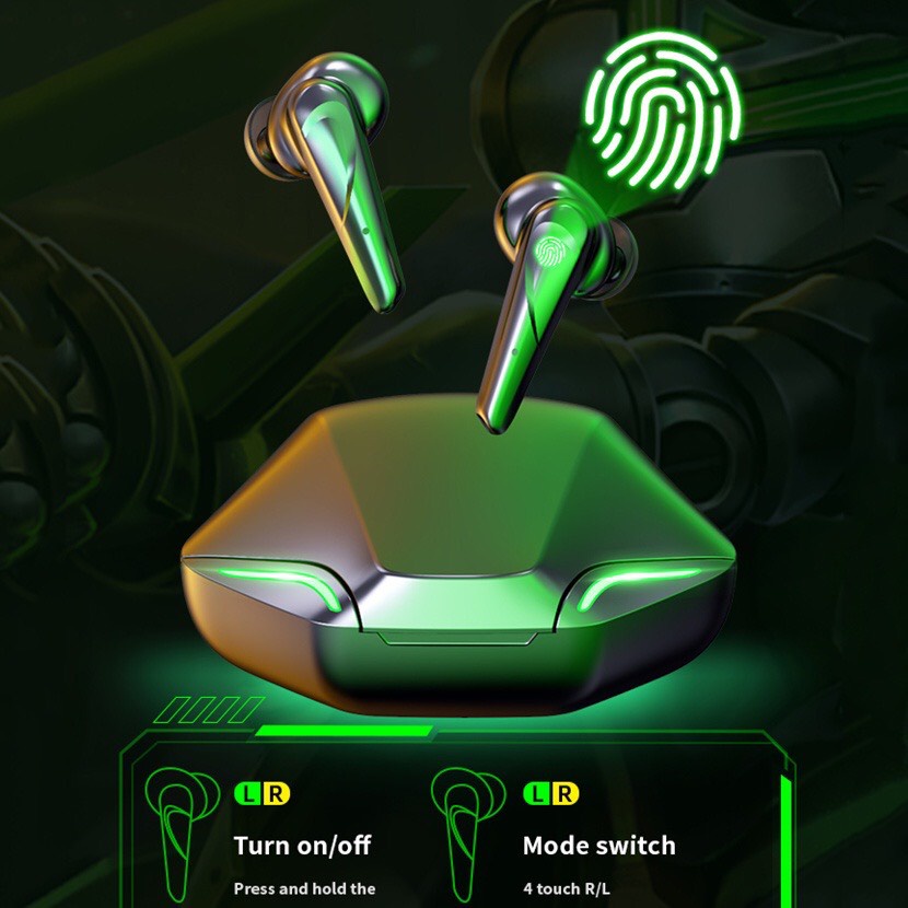 Tai nghe không dây Gaming Apro366 5.0 TWS, Bass mạnh mẽ, độ trễ cực thấp khi chơi game