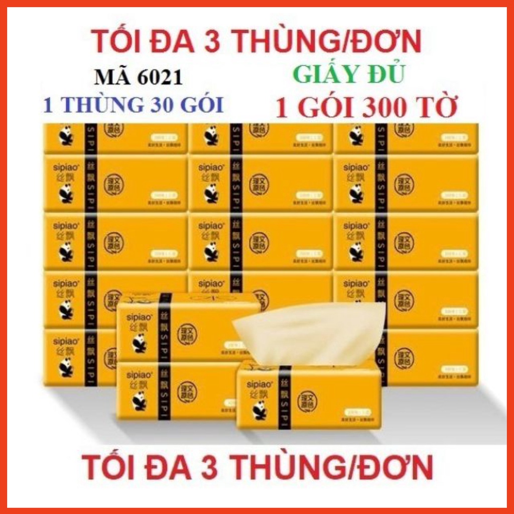 1 THÙNG 30 GÓI  GIẤY ĂN GẤU TRÚC SIPIAO  - GIẤY SIÊU DAI