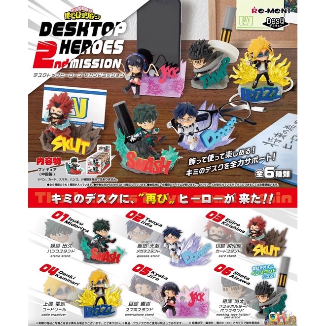 Re-ment rement mô hình Desktop Heroes 2nd Mission Học viện siêu anh hùng My Hero Academia