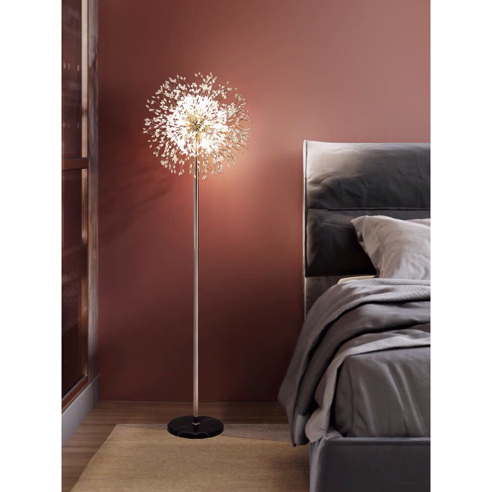Đèn cây đứng Bồ Cồng Anh trang trí góc sofa, đầu giường ngủ hiện đại , pha lê cao cấp, bảo hành 2 năm