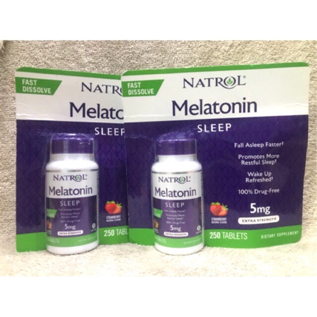 Kẹo ngậm ngủ ngon Natrol Melatonin 5mg-250 viên.