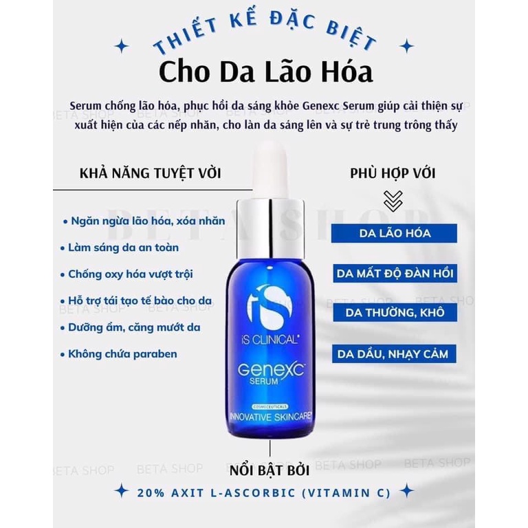 Tinh chất iS Clinical Genexc Serum dưỡng sáng da và chống oxy hoá