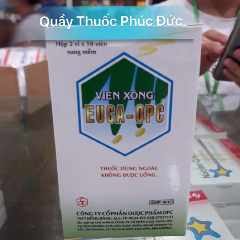 Viên Xông EUCA -OPC .Xông cảm cúm,sát khuẩn mũi họng