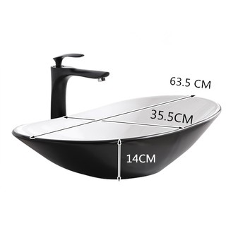 Lavabo sứ nghệ thuật ,Chậu sứ nghệ thuật trắng đen MAJST.