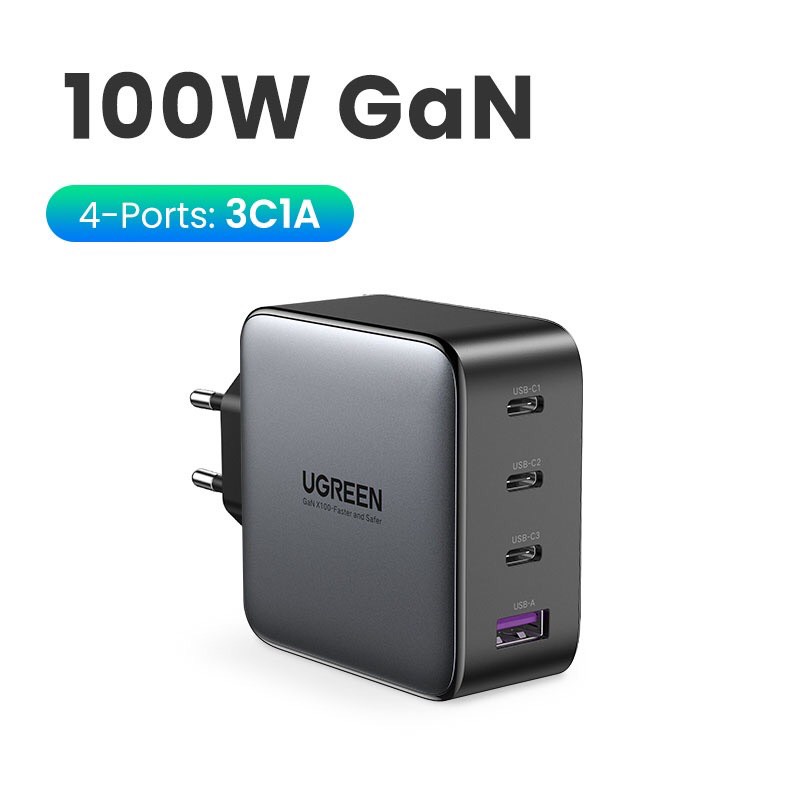 Bộ sạc nhanh UGREEN 65w/100w PD USB 3.0 chất lượng cao thích hợp cho SamsungXiaomi pad 5 Chính hãng