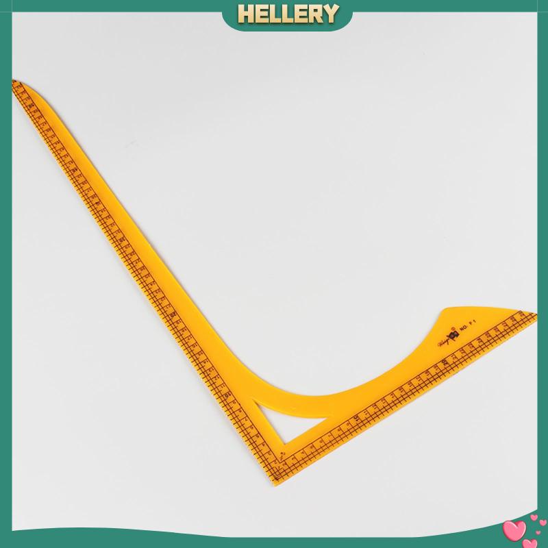 Thước Nhựa Hình Chữ L Màu Nâu Dùng Cắt May Vá Tiện Dụng