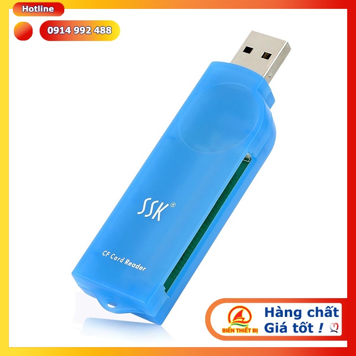 Đầu đọc thẻ nhớ CF USB 2.0 SSK-SCRS028 Đọc thẻ CompactFlash máy ảnh máy quay phim, sao lưu hình ảnh Video váo máy tính