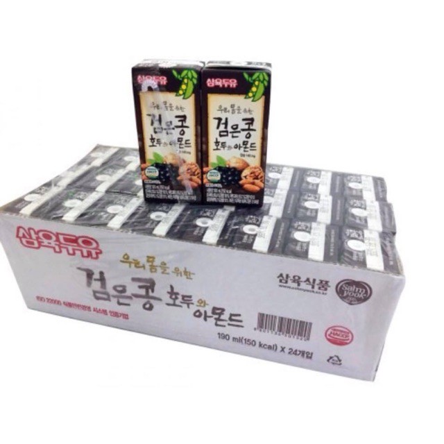 Sữa Óc chó hạnh nhân đỗ đen Hộp 140ml -190ml thùng 24 hộp