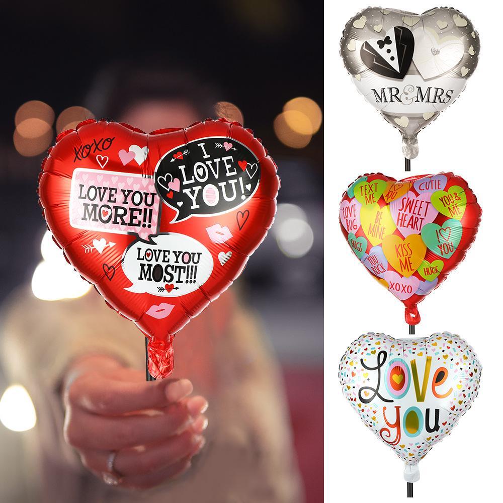 .Set 5 Bong Bóng Lá Nhôm 18 Inch Dùng Để Trang Trí Tiệc Cưới / Valentine