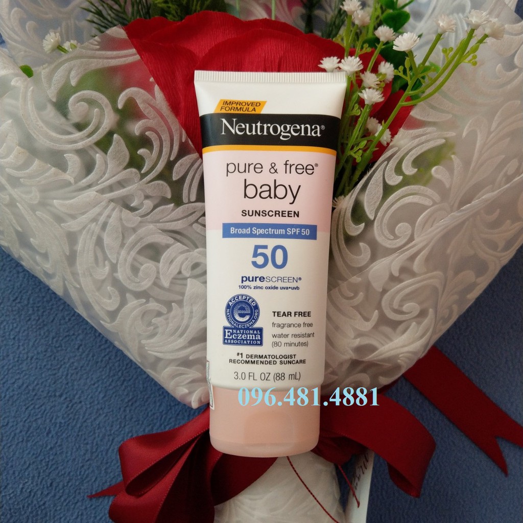 Kem Chống Nắng Trẻ Em Neutrogena Pure & Free Baby Sunscreen Broad Spectrum SPF50+ 88ml