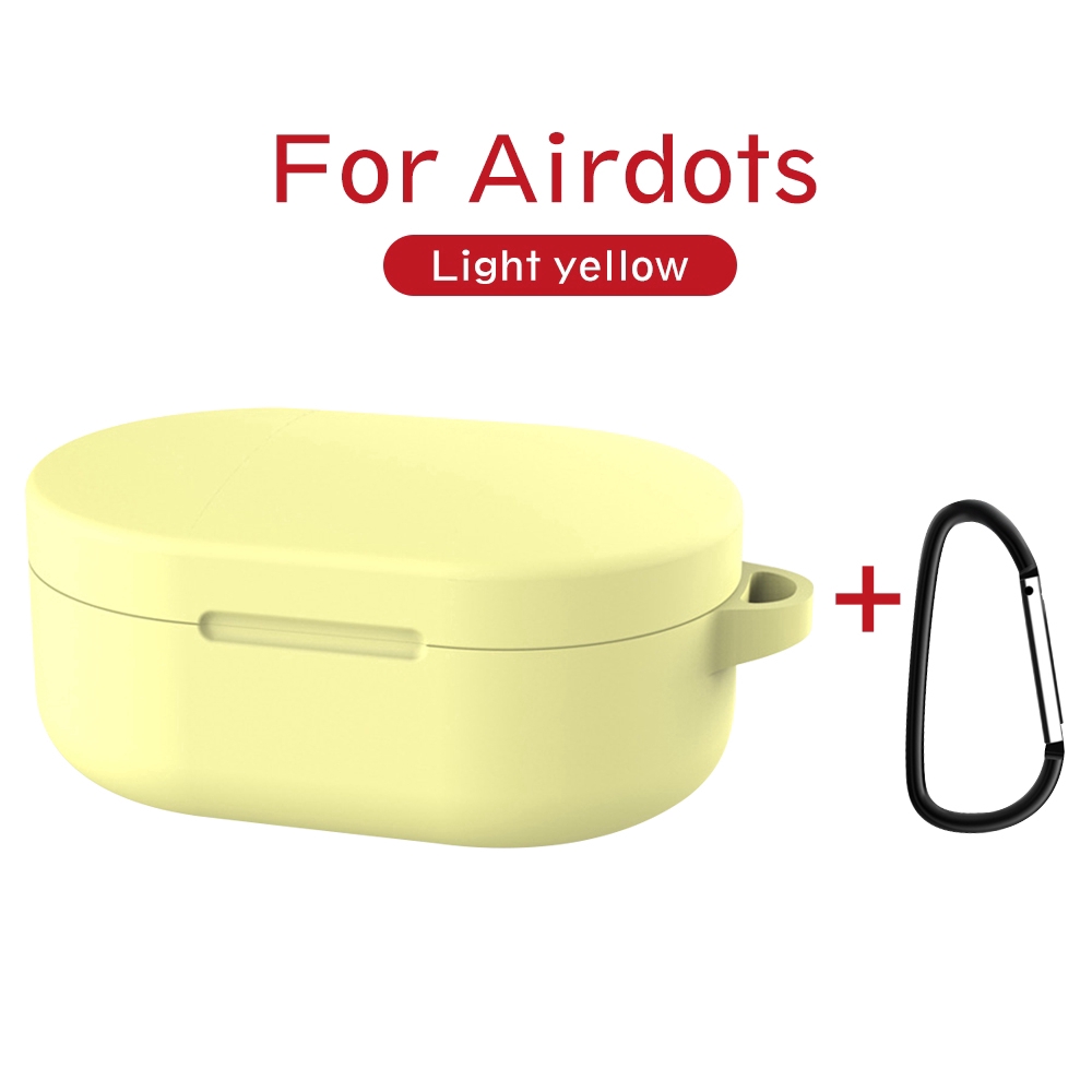 Vỏ silicone mềm bọc bảo vệ hộp đựng tai nghe bluetooth Redmi AirDots kèm móc khóa tiện lợi