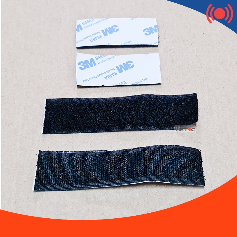 Miếng dán pin 3M (velcro) 2x6cm/2x10cm dùng cho tàu, xe, máy bay điều khiển từ xa