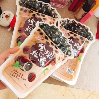 Mới - Kẹo Trà Sữa Trân Châu Đường Đen 120g Đài Loan, Kẹo 2 Trong 1, Ăn Vặt Siêu Ngon, DING DING FOOD