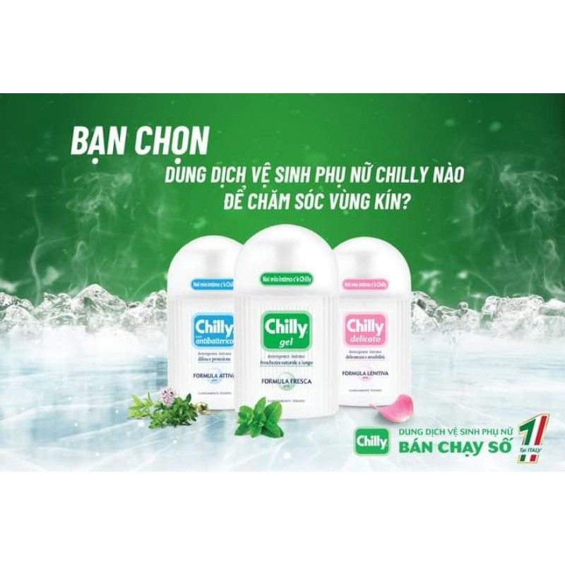 [Chính hãng] Chilly Dung dịch vệ sinh phụ nữ số 1 tại Ý