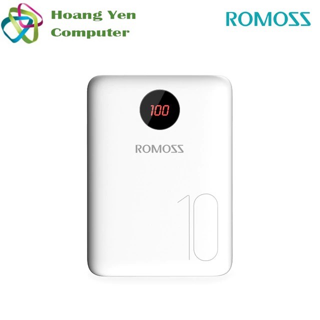 Sạc Dự Phòng Romoss SW10 MINI 10000mAh 2 USB, 2 Cổng Sạc Vào - Bh 1 Năm | Pin Dự Phòng Mini - Hoàng Yến Computer