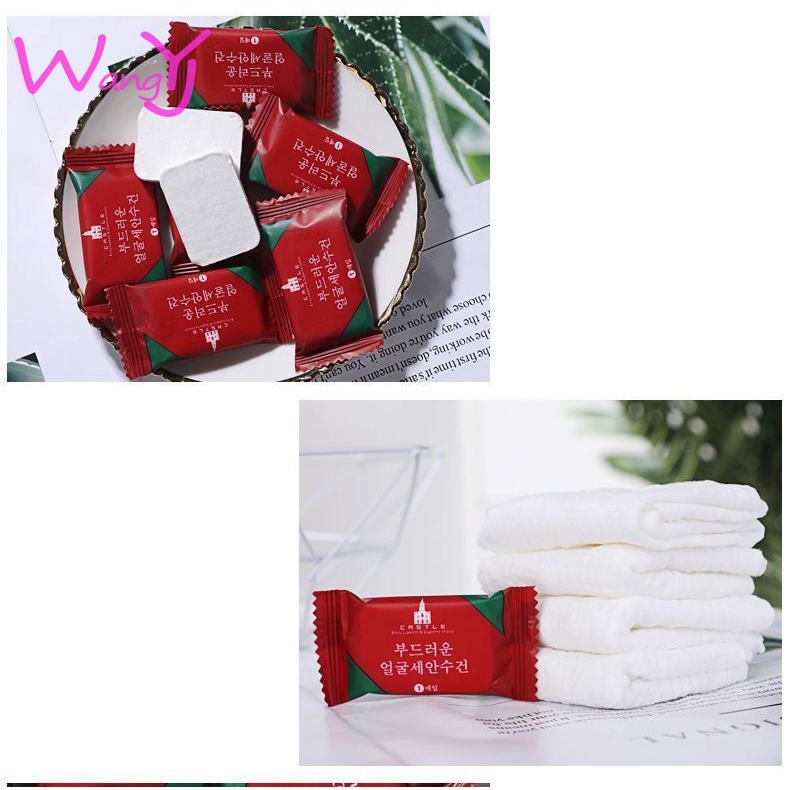 Khăn mặt dạng nén bằng cotton dùng một lần đi du lịch tiện dụng