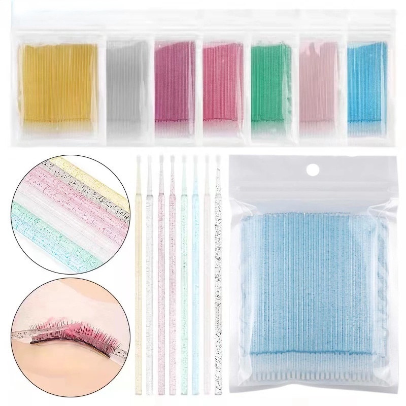 Set 100 Tăm Bông Dùng Một Lần Hỗ Trợ Chuốt Mascara/Cọ Trang Điểm Mắt Tiện Dụng