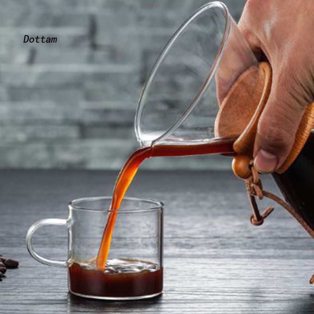 Bình pha cà phê Espresso nóng bằng thủy tinh chịu nhiệt dung tích 400ml có vòi rót