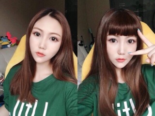 Tóc giả💕❤️Freeship-mái ngố tóc thật-ảnh thật