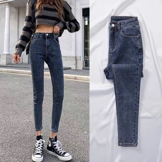 Quần denim lưng cao 4 màu sắc xinh xắn dành cho nữ