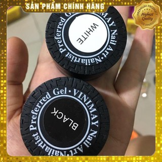 nail hàng xịn Gel nhện trắng đen