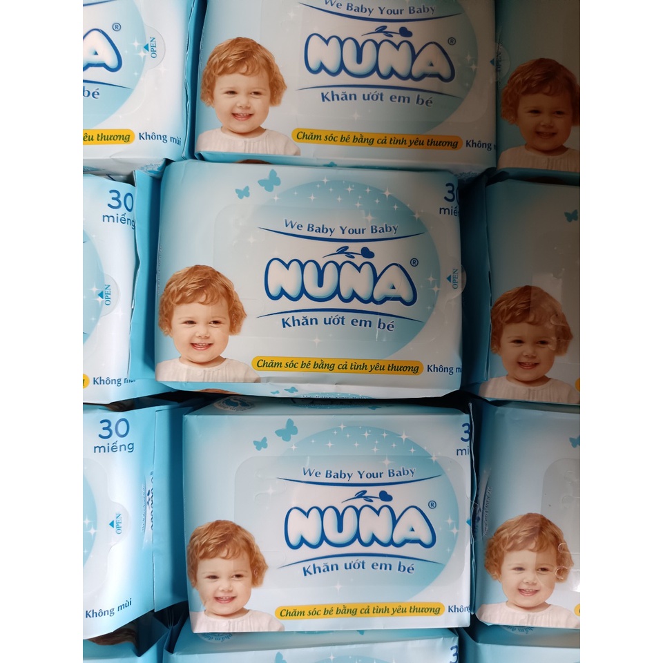 Khăn ướt Nuna 30 miếng tiện lợi: Làm sạch mọi lúc, mọi nơi