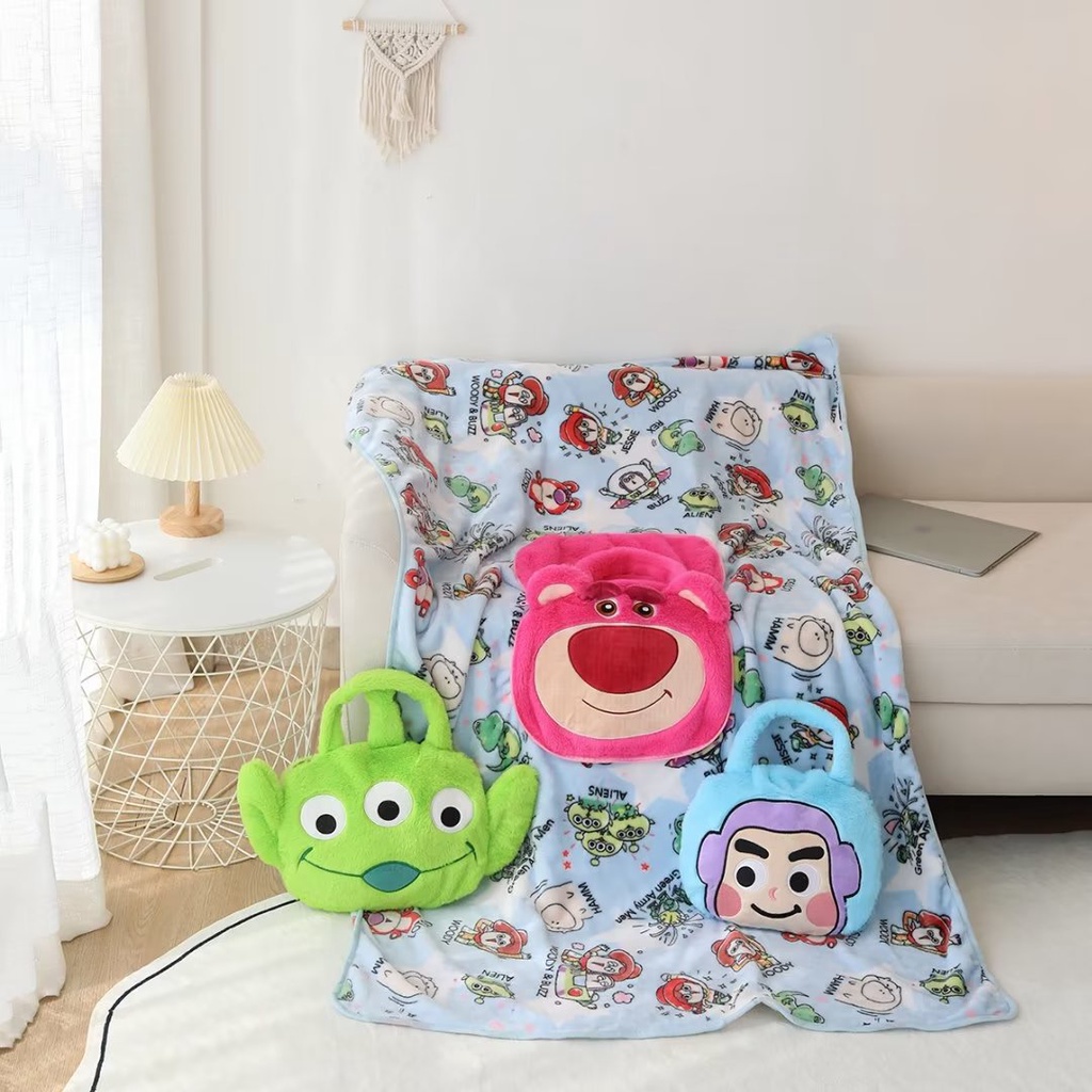 Chăn Lông Cừu San Hô Dày Dặn Họa Tiết Hoạt Hình Dễ Thương