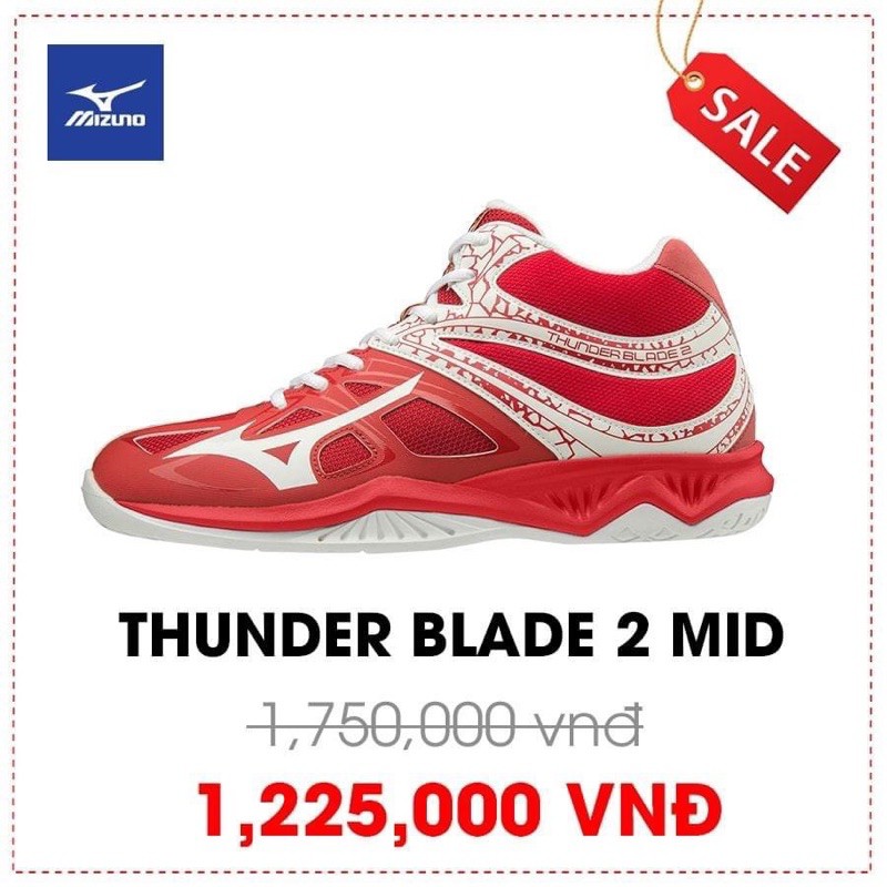 GIẢM GIÁ 30% GIÀY BÓNG CHUYỀN MIZUNO THUNDER BLADE HÀNG CHÍNH HÃNG