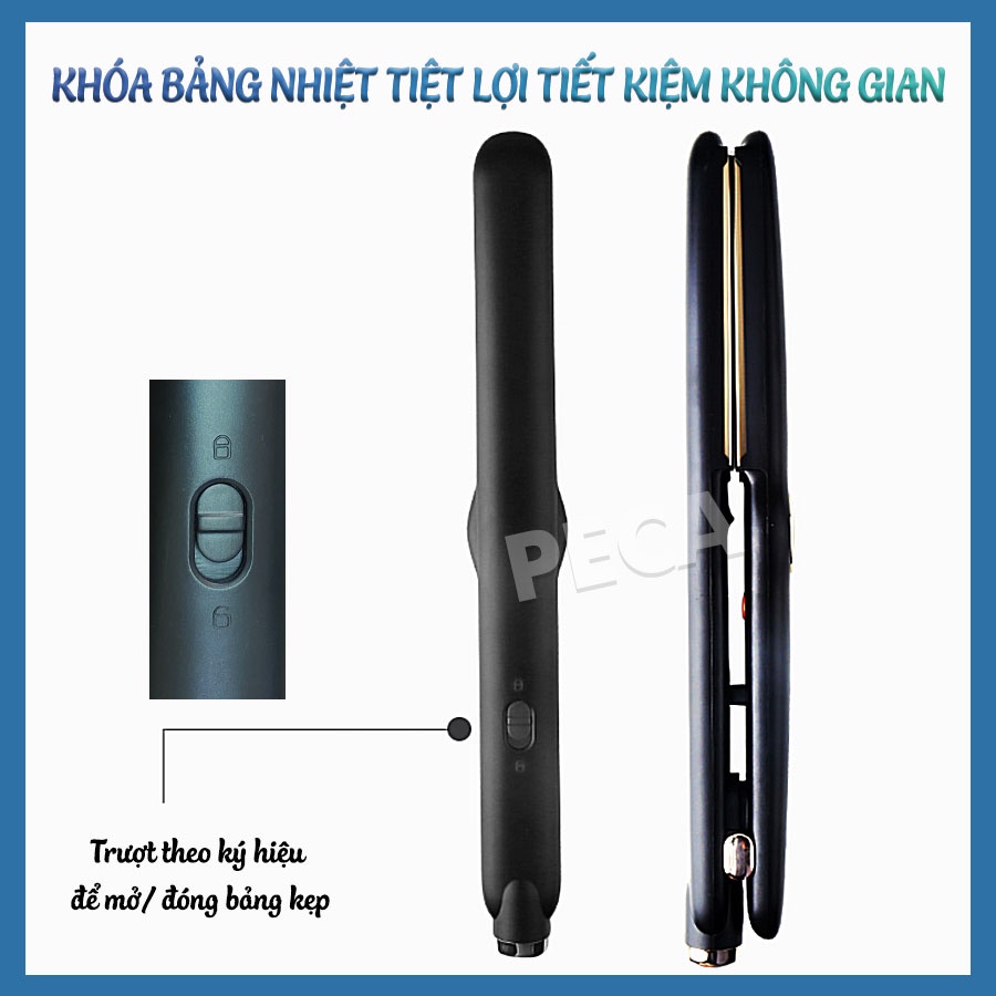 Máy duỗi tóc Kemei KM-2513 điều chỉnh 4 mức nhiệt phù hợp với mọi loại tóc bảng nhiệt phủ gốm dùng là tóc, uốn sóng