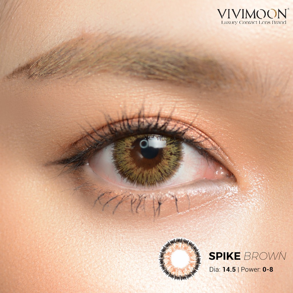 Lens cận màu nâu vàng VIVIMOON Spike Brown 14.5mm