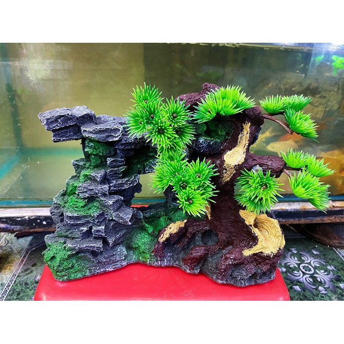 TIỂU CẢNH TRANG TRÍ HỒ CÁ NON BỘ 23X8X17CM