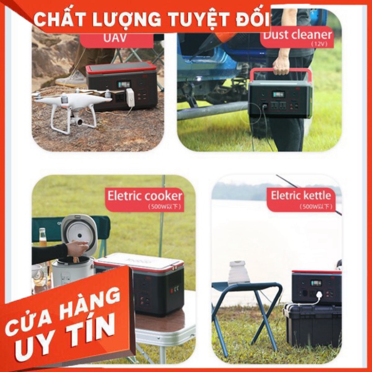 Trạm sạc dự phòng khẩn cấp Yoobao không dây 500W EN500S Dung lượng siêu khủng 150000mAh, Cổng AC kép 220V