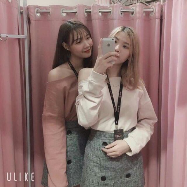 Áo trễ vai dài tay dành cho cô nàng bánh bèo