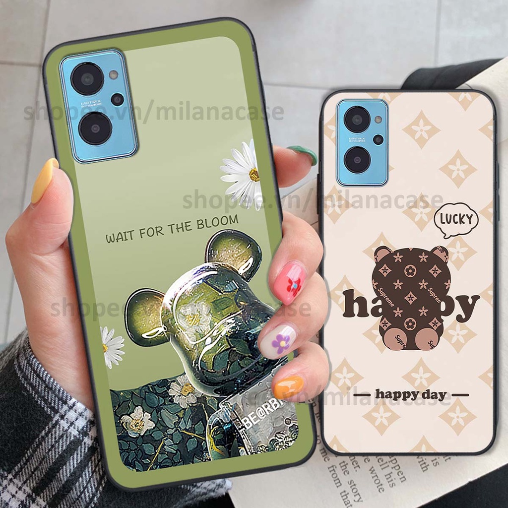 Ốp Realme 9i gấu be@rBrick gấu Teddy Kaws siêu đẹp, phong cách, cá tính