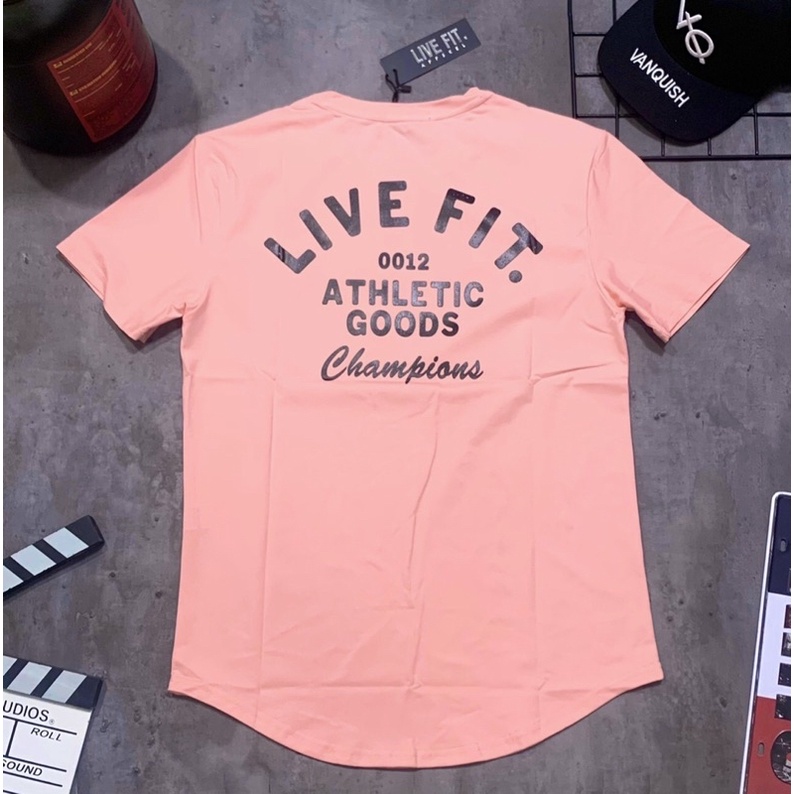 [giảm sốc]áo gym nam LIVEFIT cotton 100% form body cực chất.