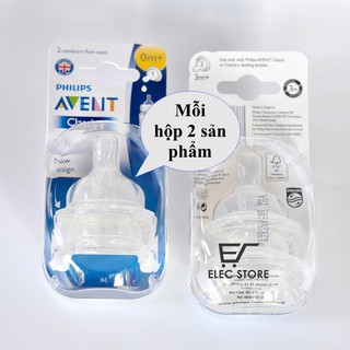 Núm Ti Thay Bình Sữa Philips AVENT Classic (đủ size)