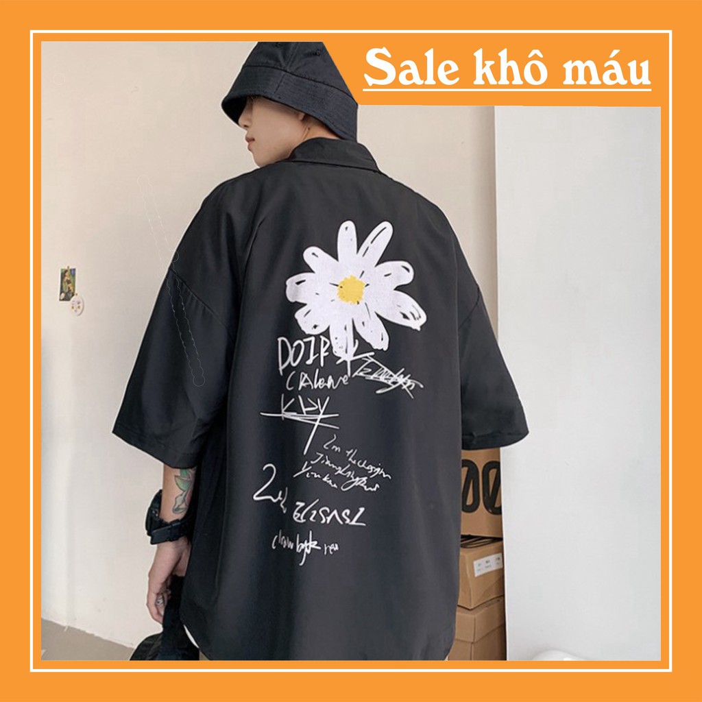 Áo sơ mi ngắn tay in hình Hoa Cúc hotrend nam nữ siêu hot | BigBuy360 - bigbuy360.vn