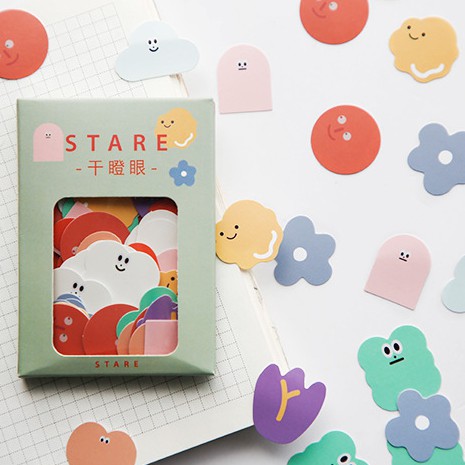 &lt;Ảnh Thật Shop Chụp&gt; Set 100 Miếng Sticker Lovely Hình Dán Trang Trí Sổ Tay Nhật Ký Điện Thoại Khay Đựng Bút M013