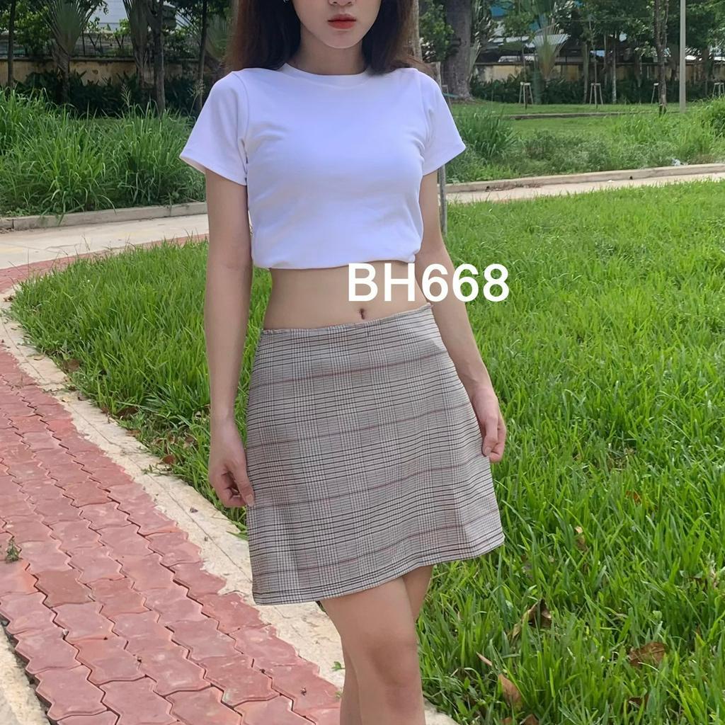 Chân váy caro skirt 3 màu có quần trong