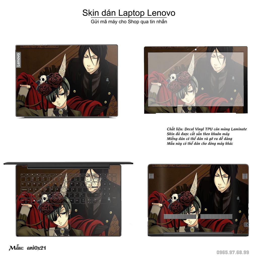 Skin dán Laptop Lenovo in hình Anime (inbox mã máy cho Shop)