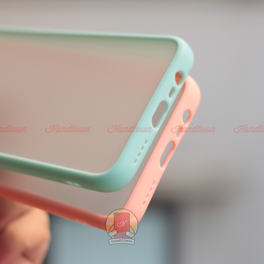 Ốp Lưng Nhám Realme C21Y C21 C20 C25 C11 C12 C15 C17 2020 2021 Viền Màu Thời Trang TPU Chống Sốc Viền Dẻo Lưng Cứng