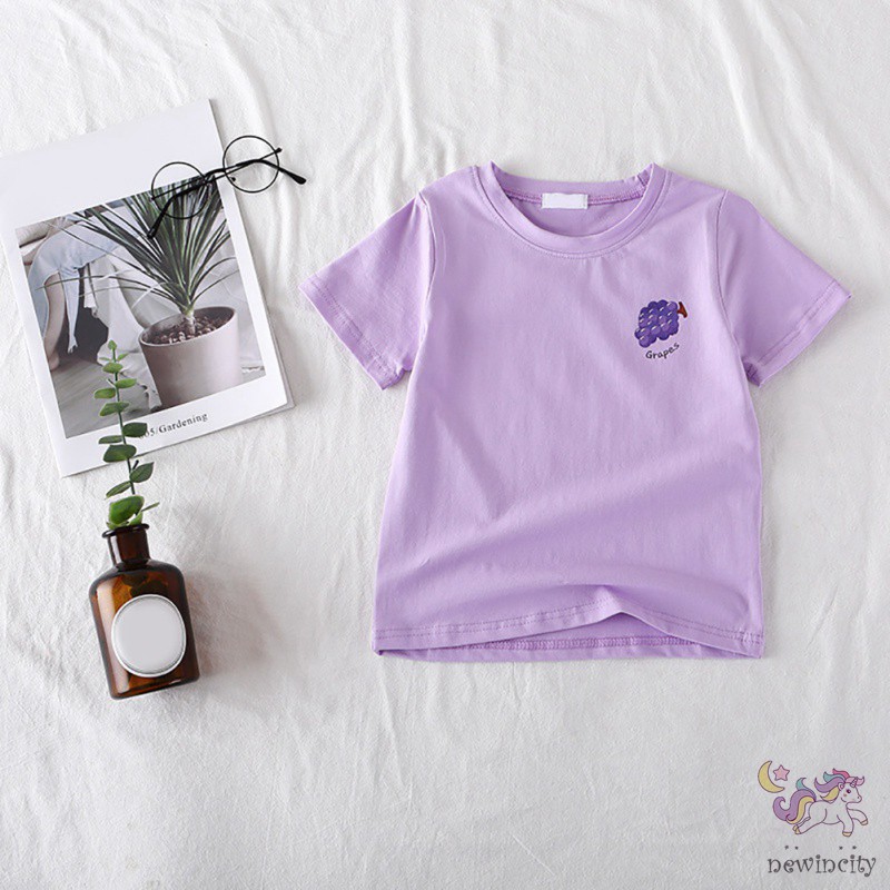 Áo Thun Ngắn Tay In Hình Hàn Quốc Cho Bé