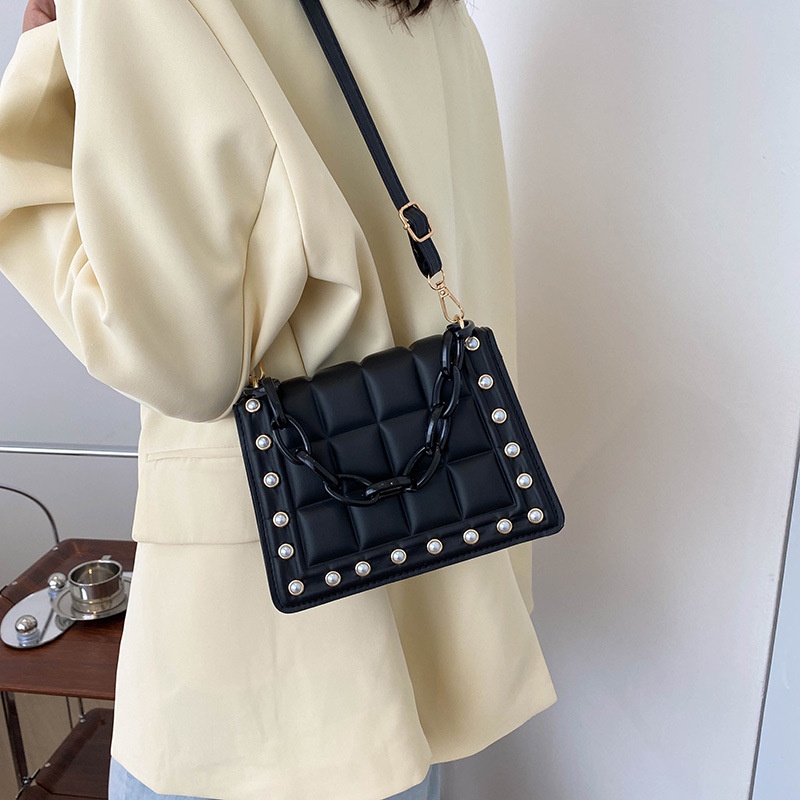 Túi Đeo JASMIN NOIR Chéo Đính Ngọc Trai Giả Thời Trang Nữ
