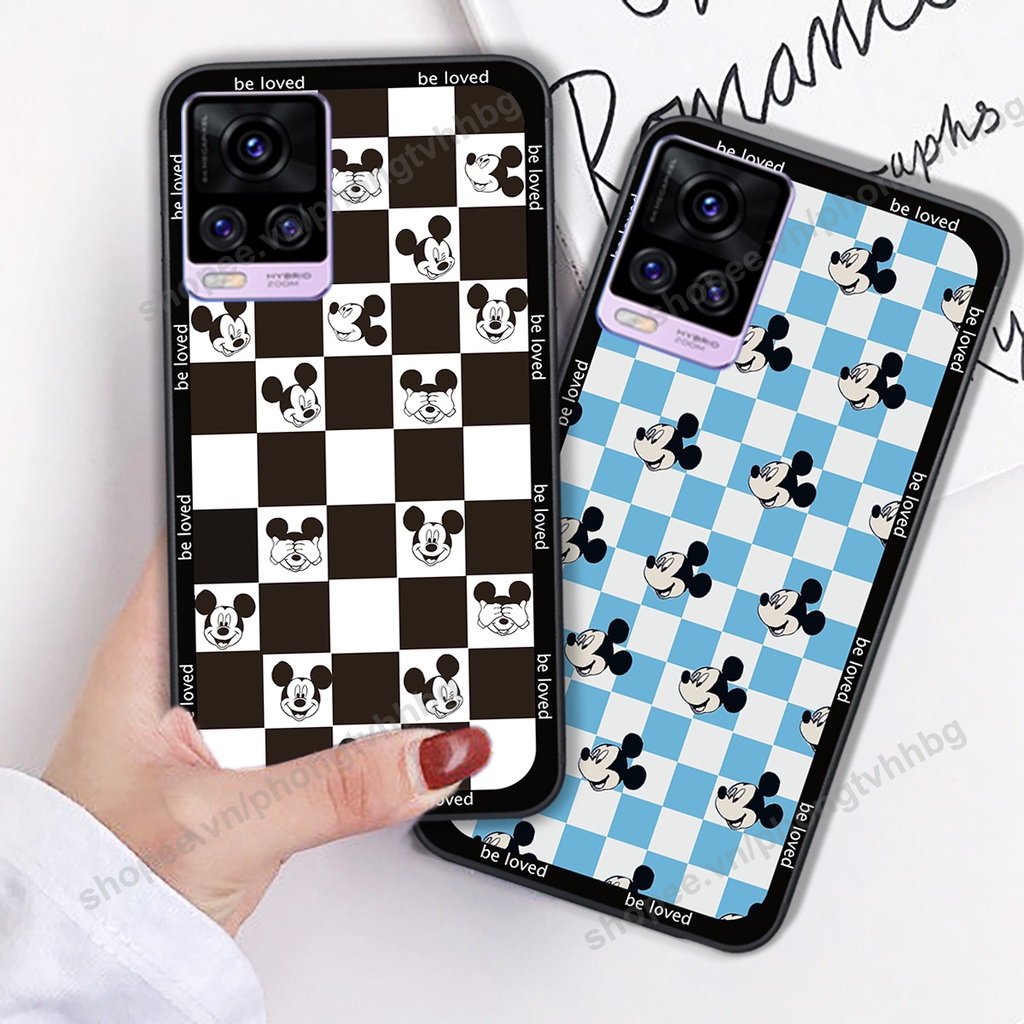Ốp lưng Vivo V20 in mẫu TRÁI TIM caro, chuột mikey thể thao cực đẹp cute cực bền bỉ