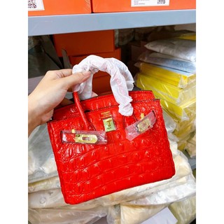[Quảng Châu]Túi xách đeo chéo da vân cá sấu size 20