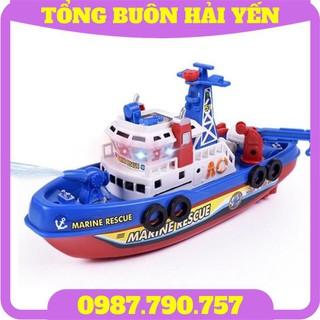 [Bé Thích Mê] Tàu hải quân Marine Rescue có vòi phun nước cứu hỏa an toàn và bền đẹp cho bé chơi khi tắm